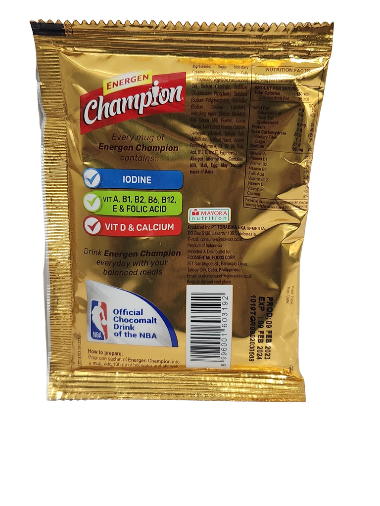 Energen CHAMPION Choco Malt Drink 35g