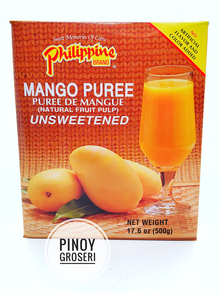 Philippine Brand Mango PUree (UNSWEETENED) 17.06oz (500g)