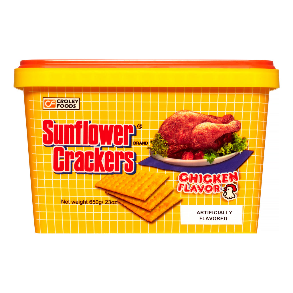 Croley Foods Sunflower Crackers CHICKEN Flavor TUB 650g (23oz)