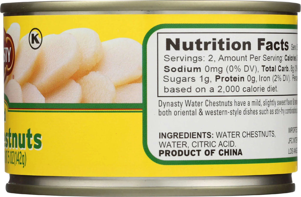 Dynasty Sliced Water Chestnuts 8oz (227g)