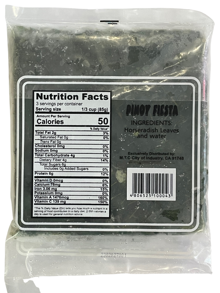 Pinoy Fiesta FROZEN Horseradish (Malunggay) Leaves 8oz