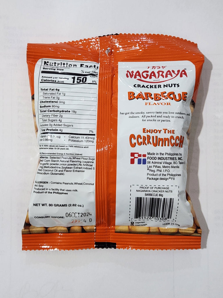 Nagaraya Cracker Nuts (BARBEQUE) 80g (2.82oz)