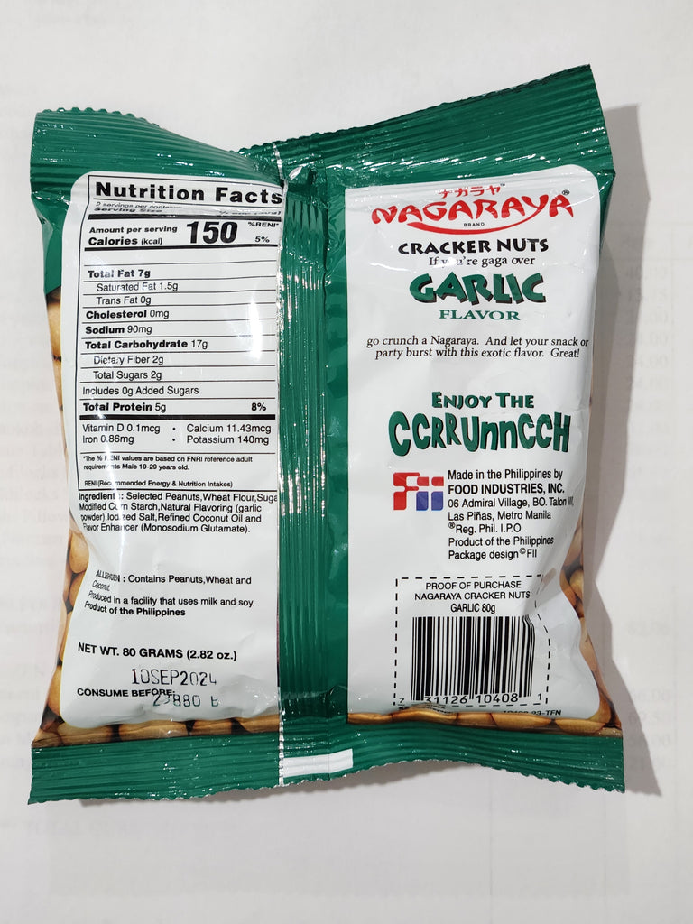 Nagaraya Cracker Nuts (GARLIC) 80G (2.82oz)