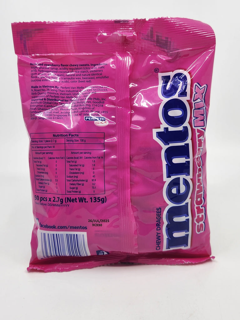 Mentos Candy ASSORTED STRAWBERRY Flavor (50pcs) 135g