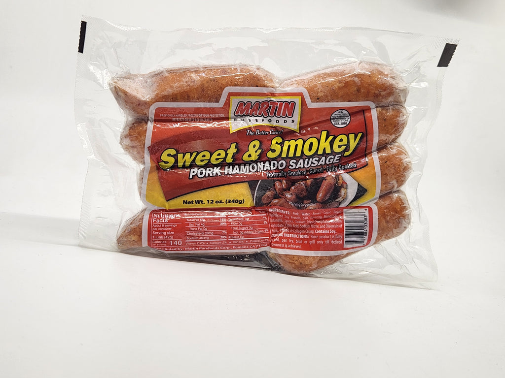 Martin Purefoods Sweet and Smokey Pork Hamonado Sausage (LONG) 12oz (340g)