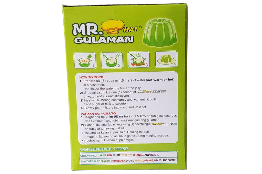 Mr. Hat Gulaman Jelly Powder Mix - Green 250g