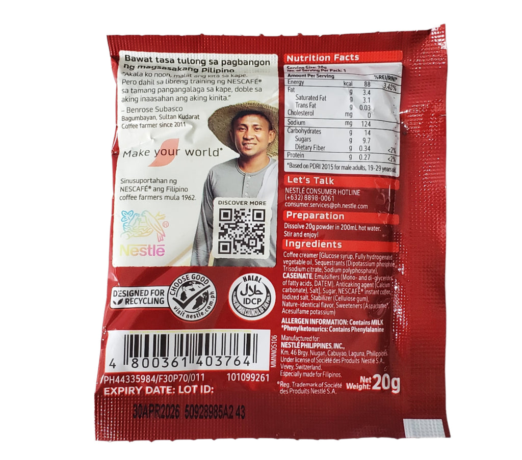Nescafe Original Dark Roast Coffee 20g