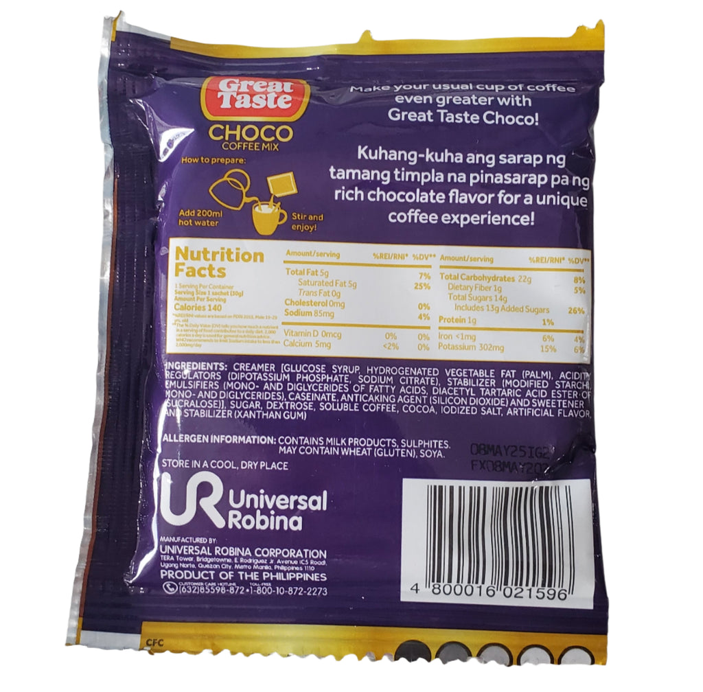 Great Taste Choco Coffee Mix 30g