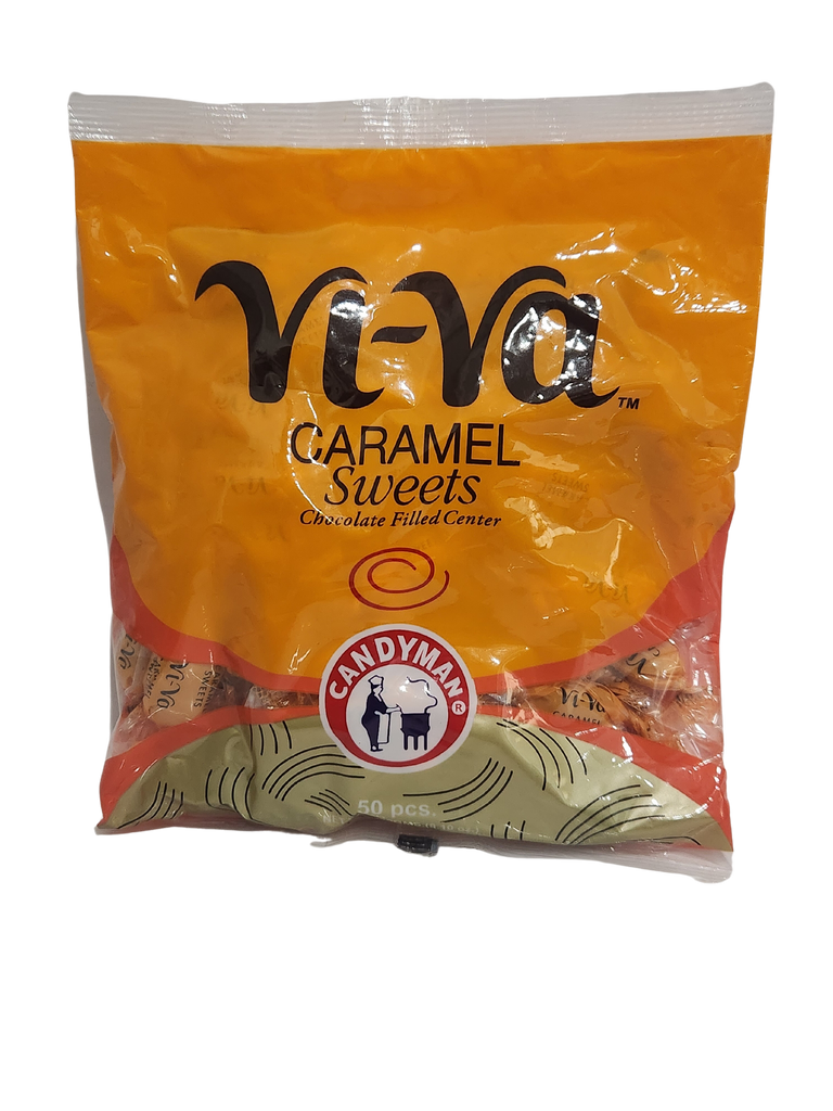 CandyMan Viva Caramel Sweets - Chocolate Filled Center Candy 8.10oz