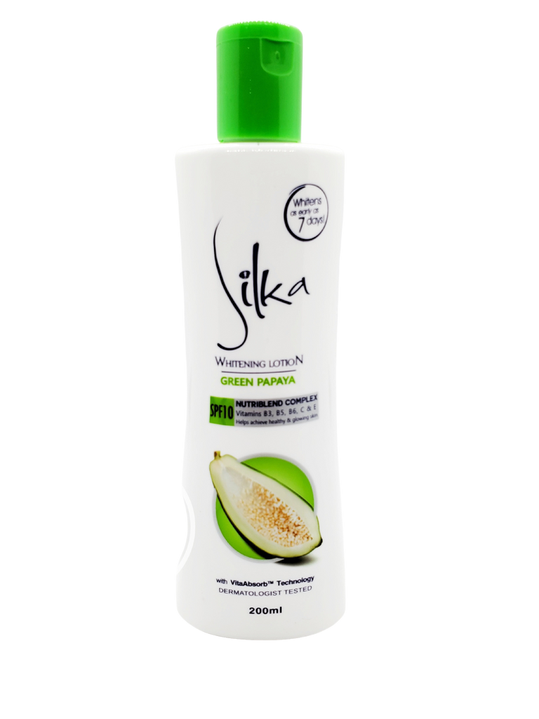 Silka Whitening Lotion (GREEN PAPAYA) SPF10 - 200mL