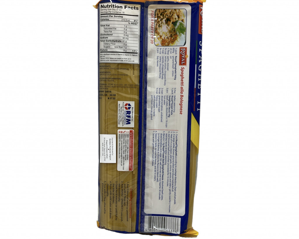 Royal Long Spaghetti Noodles 450g