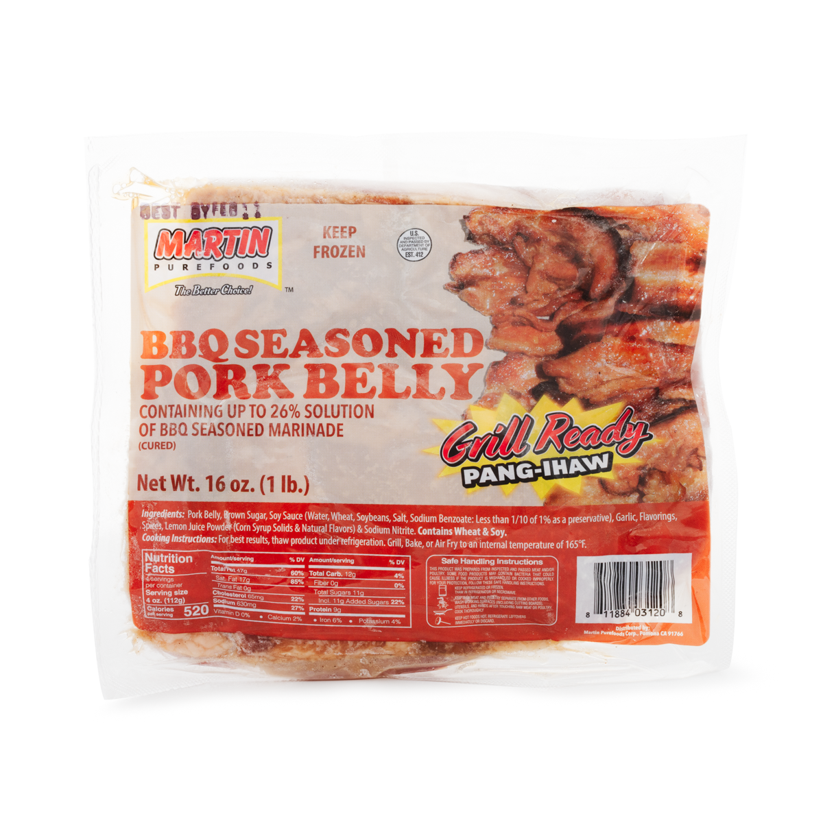 Martin Purefoods Barbecue Seasoned Pork Belly – Authentic Filipino