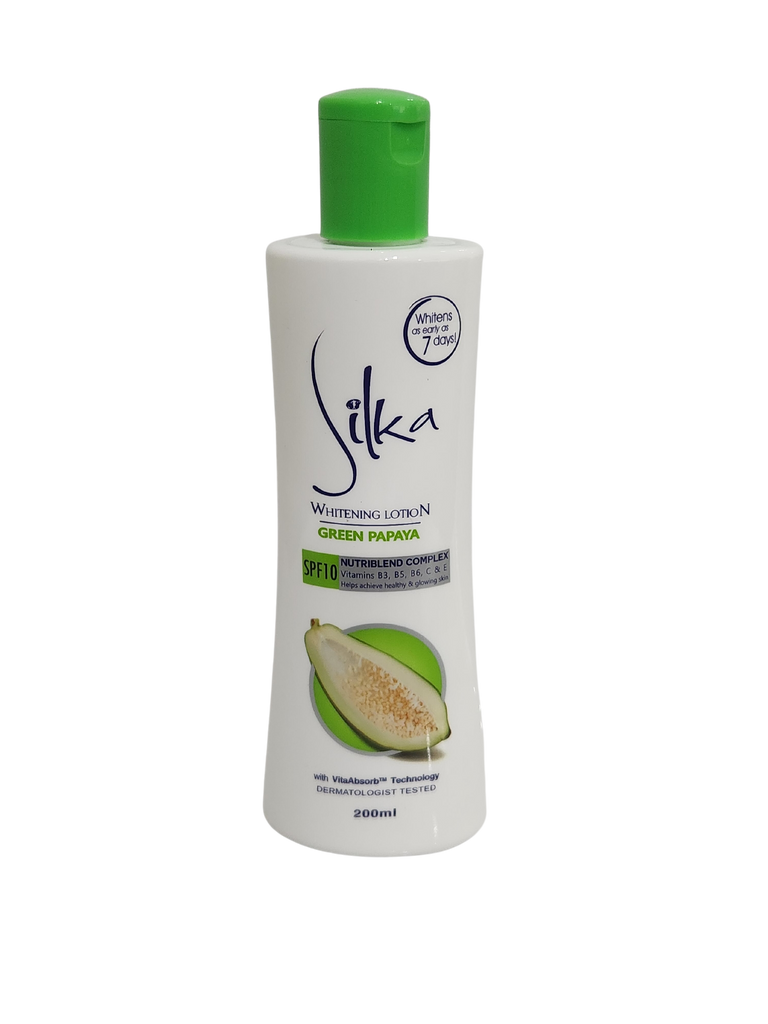 Silka Whitening Lotion (GREEN PAPAYA) SPF10 - 200mL