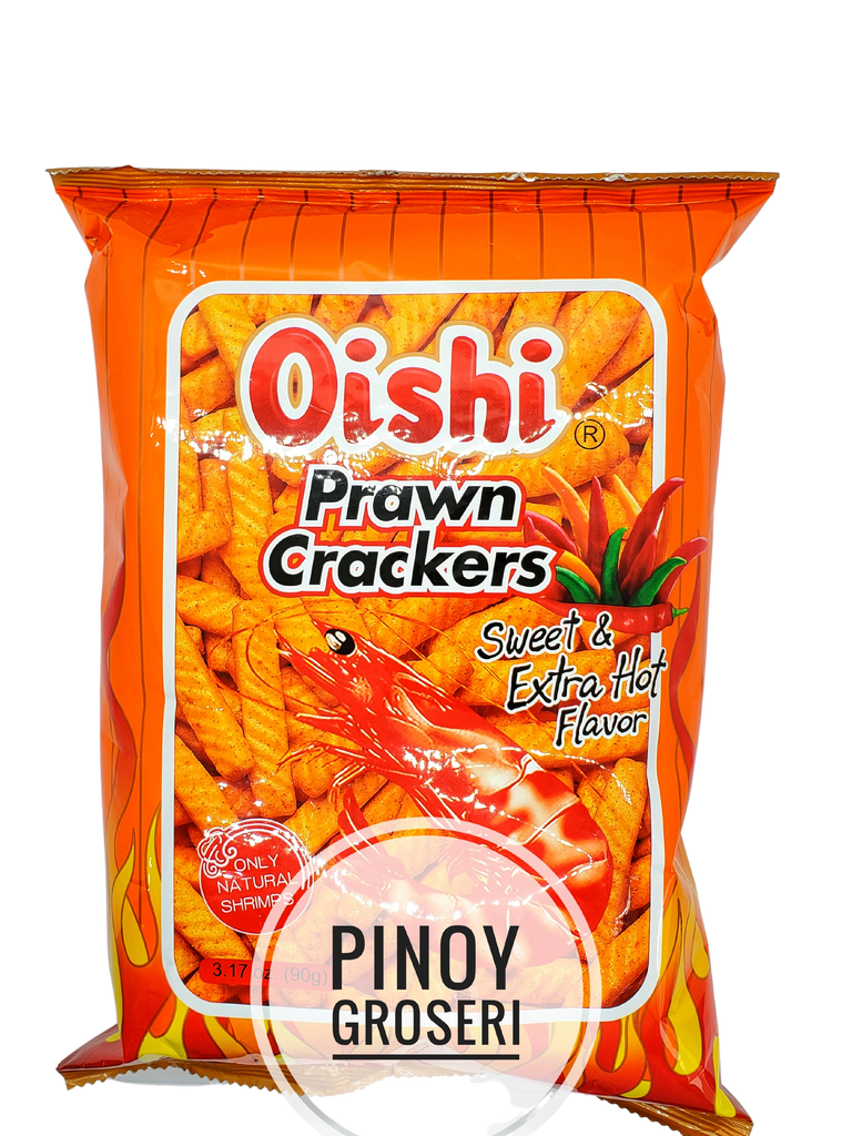 Oishi Prawn Crackers Sweet and Extra Hot 3.17oz (90g)