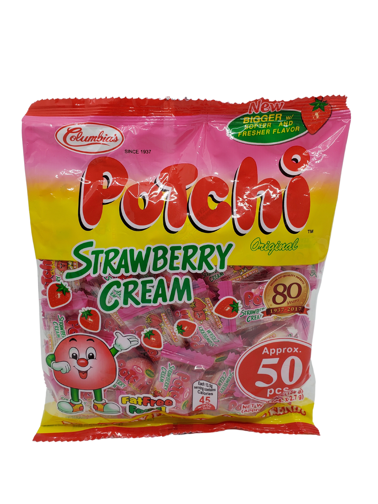 Columbia's Potchi Strawberry Cream - Strawberry Flavored Gummy Candy 135g