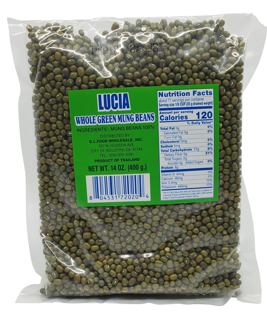 Lucia Whole Green Mung Bean 14oz (400g)