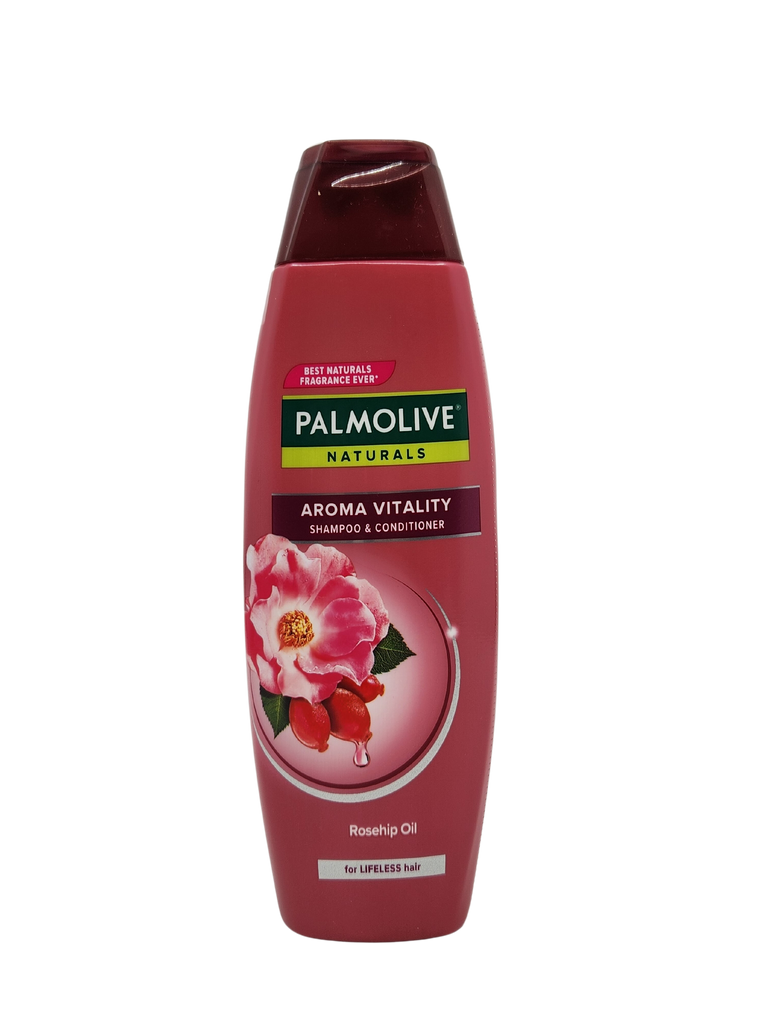 Palmolive Naturals Shampoo and Conditioner (AROMA VITALITY) Rosehip Oil (Maroon) 180mL