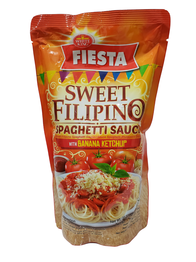 White King Fiesta SWEET FILIPINO Spaghetti Sauce with BANANA KETSUP 1kg