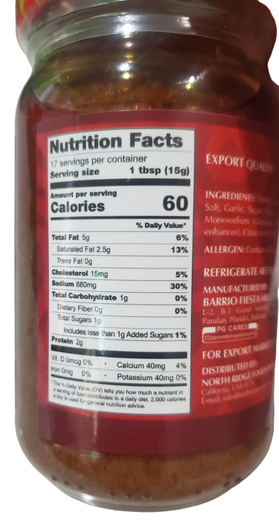 Barrio Fiesta - Bagoong Hipon - Spicy 8.8oz (250g)