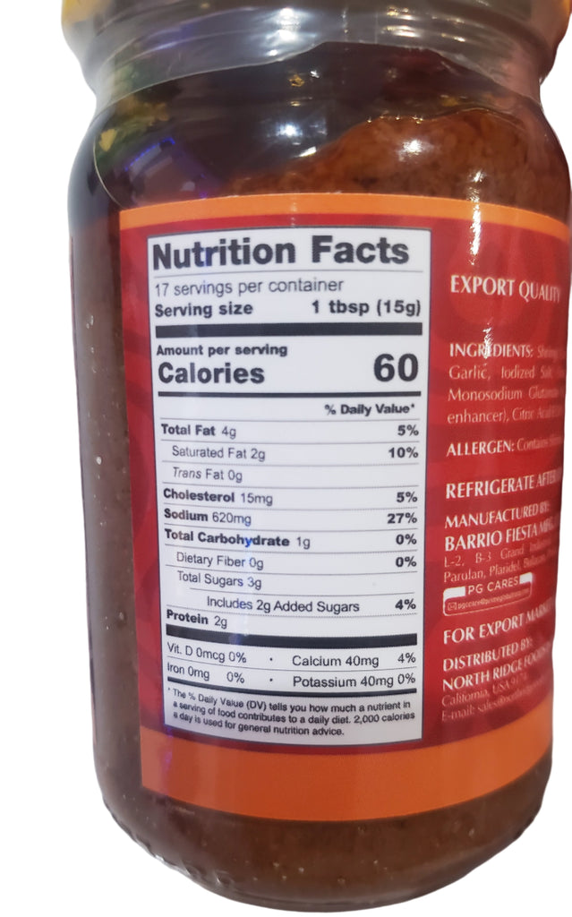 Barrio Fiesta - Bagoong Hipon - Sweet 8.8oz (250g)