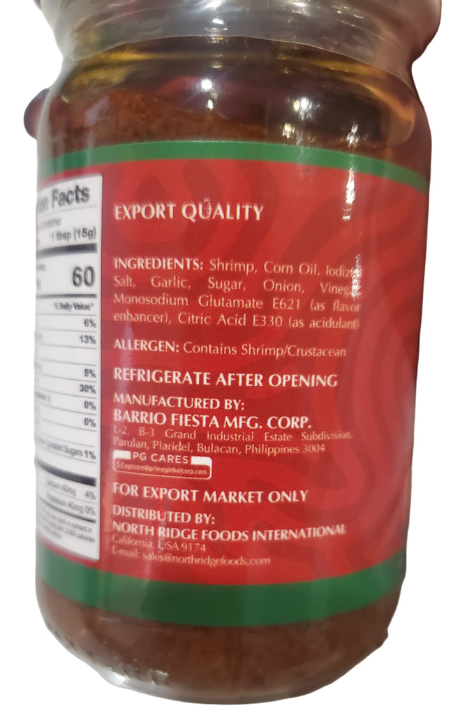 Barrio Fiesta - Bagoong Hipon - Regular 8.8oz (250g)