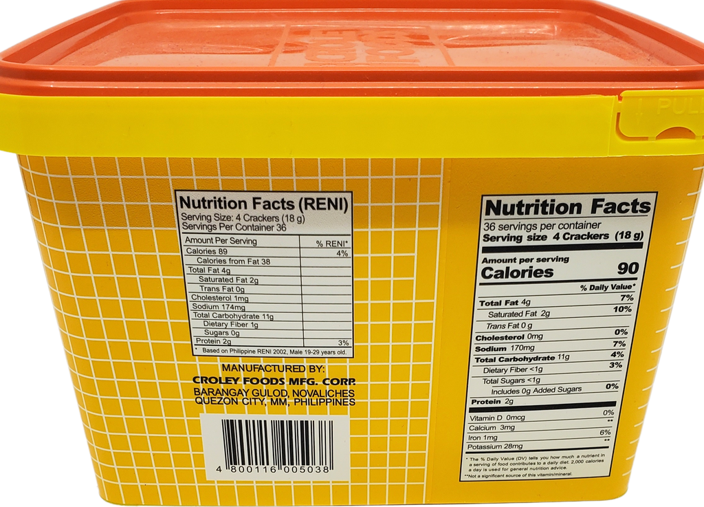 Croley Foods Sunflower Crackers CHICKEN Flavor TUB 650g (23oz)