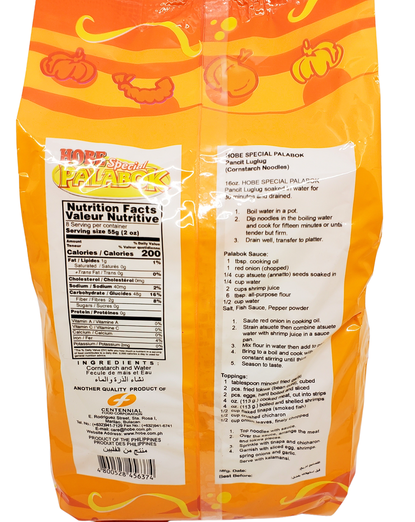 Hobe Rice Hobe Special Palabok 16oz – Premium Filipino Rice Noodles for Palabok ...