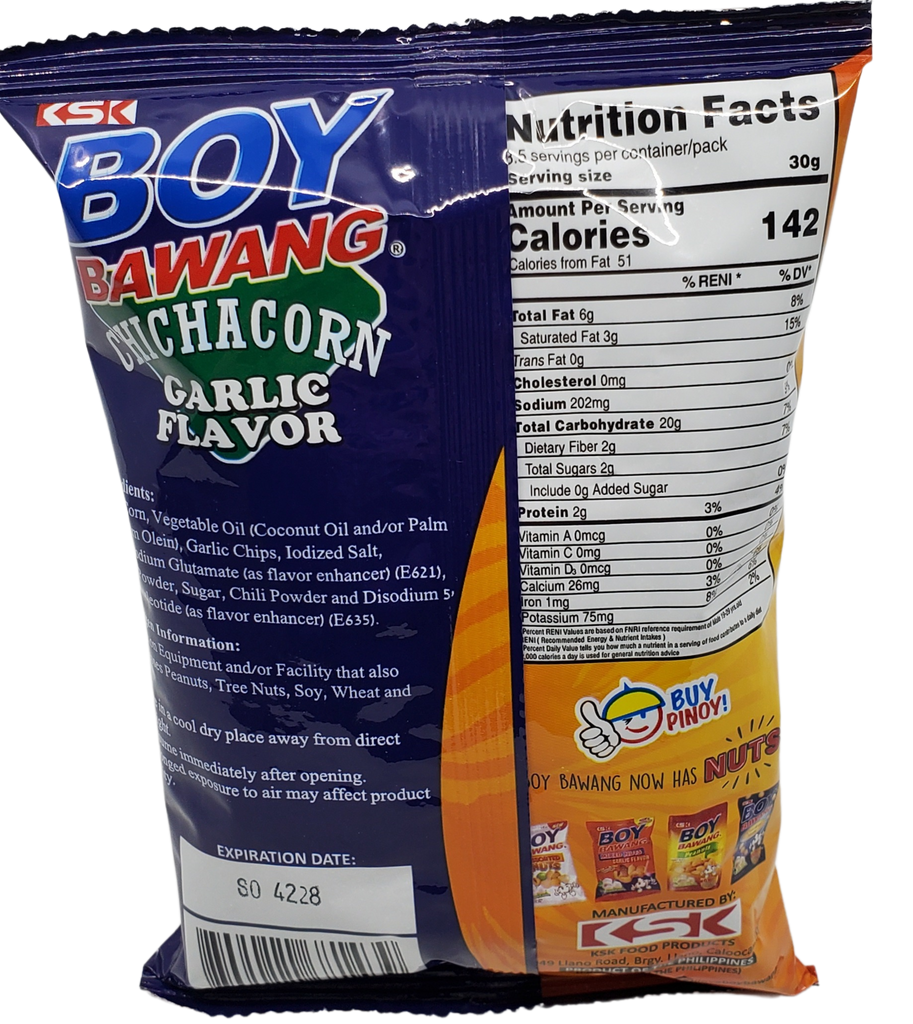 KSK Boy Bawang Chichacorn Garlic 3.54oz (100g)