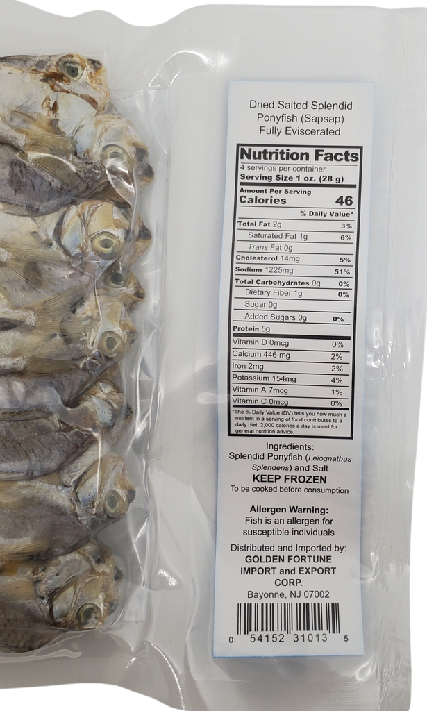 Lucia Dried Salted Ponyfish (SAPSAP) 3.52oz