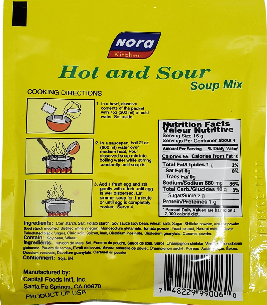 Nora Hot and Sour Soup Mix 2.12oz (60g)