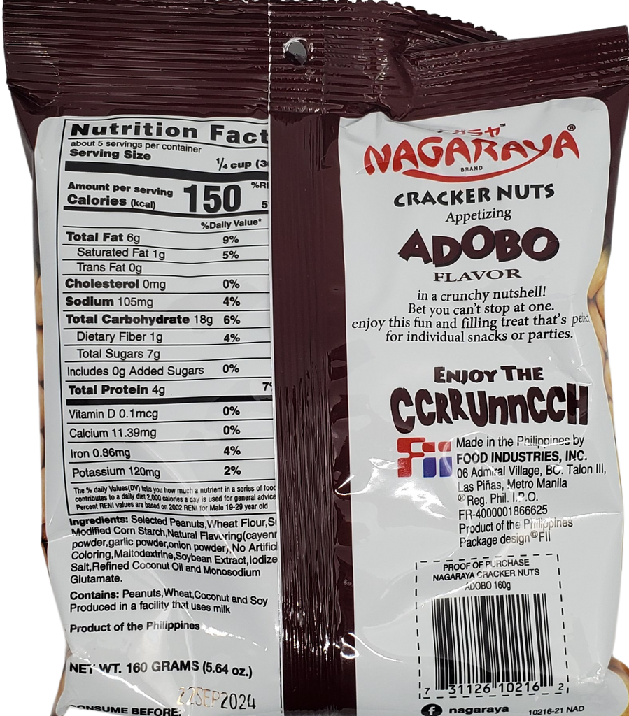 Nagaraya Cracker Nuts Adobo 16oz