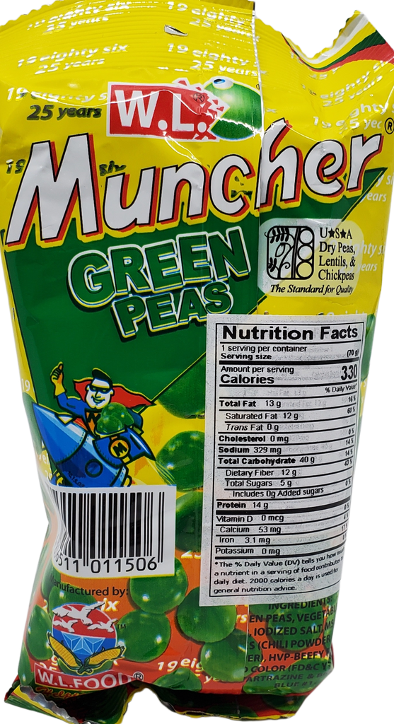 W.L. Muncher Green Peas 46oz (70g)