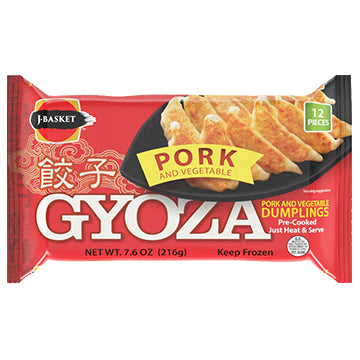 J-Basket Gyoza Pork & Vegetable Dumplings 7.6oz | Authentic