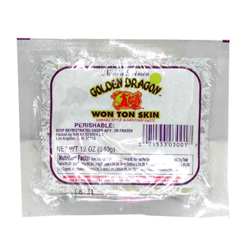 Golden Dragon Wonton Skin 12oz (340g)