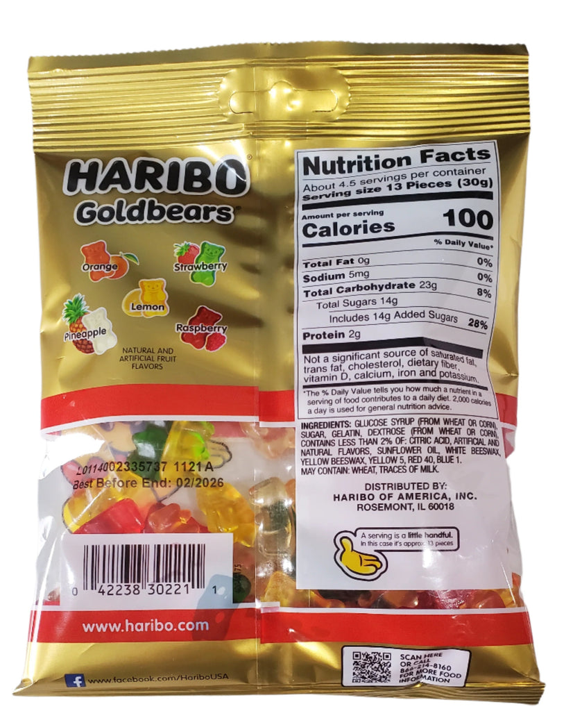 Haribo Goldbears Gummy Candy 5oz (142g)