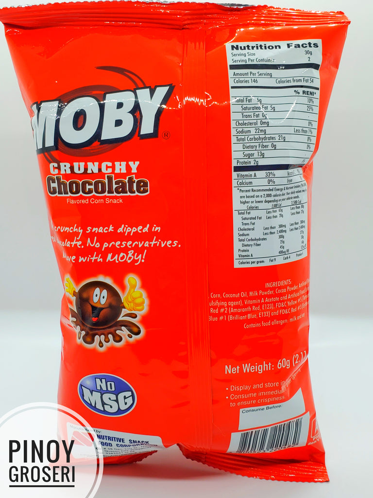 Nutri-Snack Moby Crunchy Chocolate 2.11oz | Filipino Chocolate Snack ...