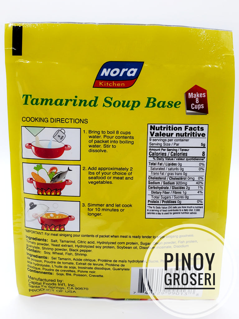 Nora Tamarind Soup Base (SINIGANG SA SAMPALOK Mix)  1.55 oz (44g)