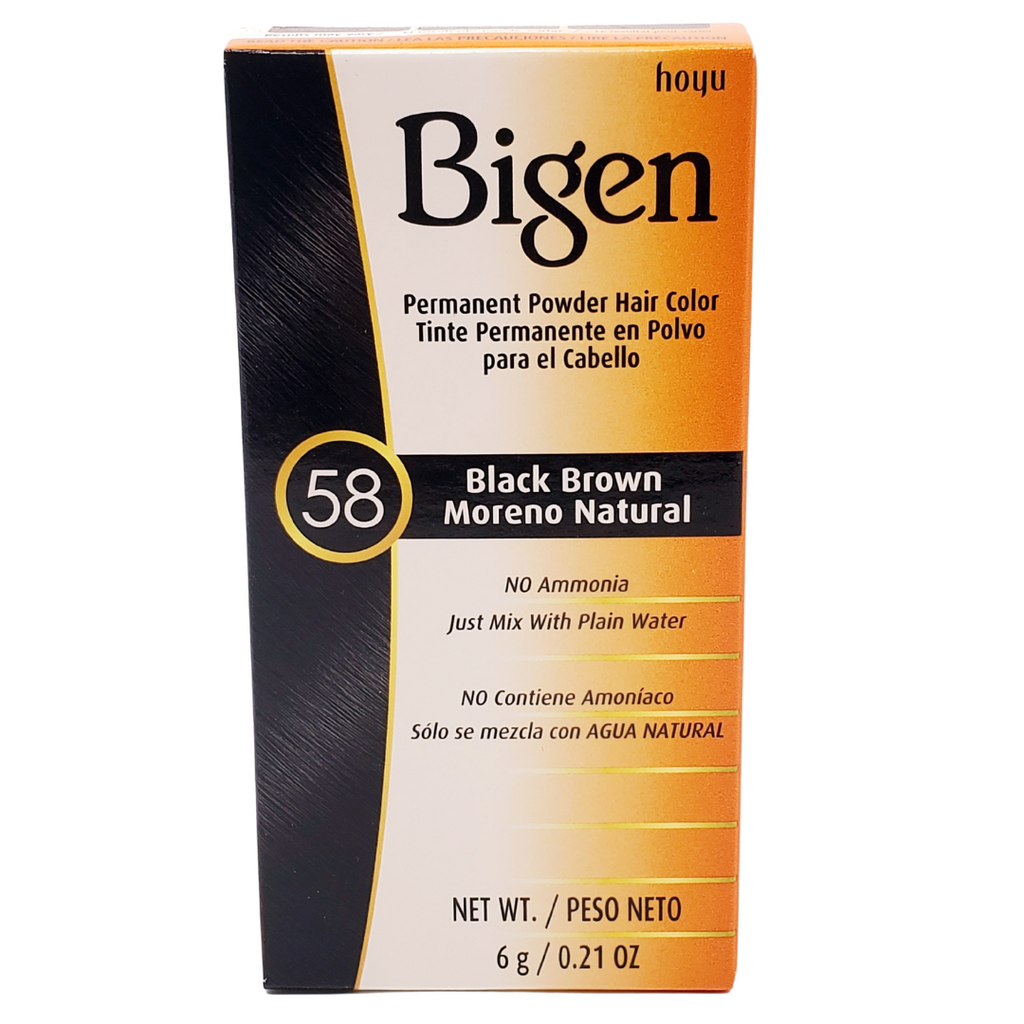 Bigen Permanent Hair Color BLACK BROWN #58 (0.21 0Z)