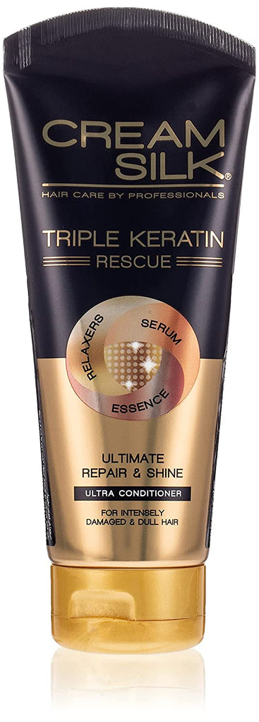 Cream Silk CONDITIONER - Triple Keratin Rescue - Ultimate Repair (GOLD) 170mL
