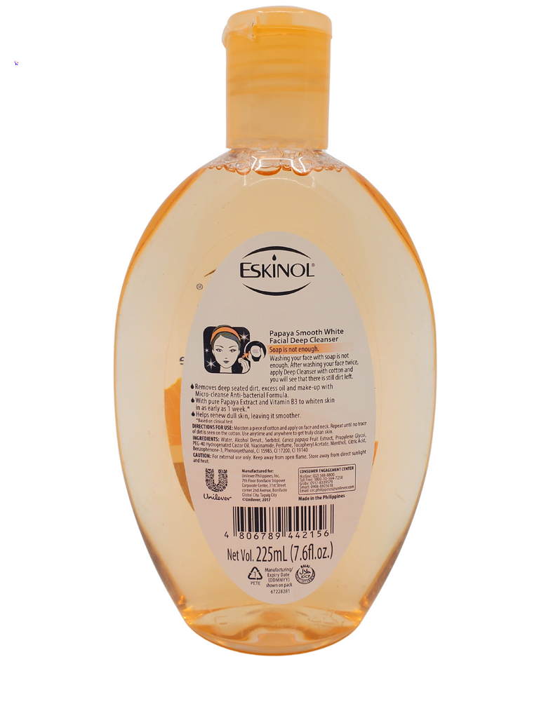 Eskinol Papaya Smooth White Facial Deep Cleanser with Pure Papaya Extract 225ml (7.6fl.oz)