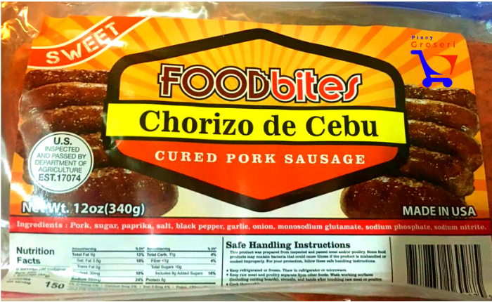 Foodbites Chorizo De Cebu 12oz (340g)