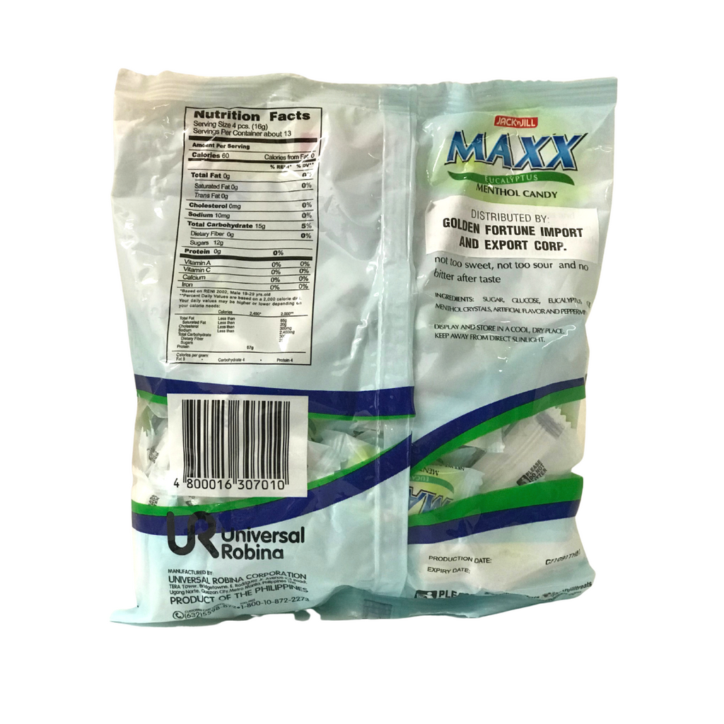 Jack and Jill Maxx EUCALYPTUS Menthol Candy 200g WHITE