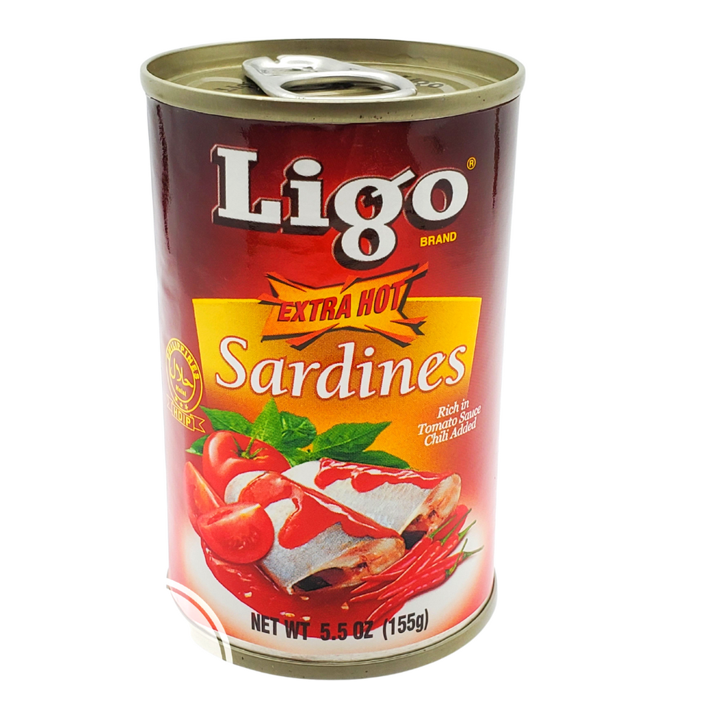 Ligo Sardines Extra Hot 5.5oz | Spicy Filipino Canned Sardines | Pinoy ...
