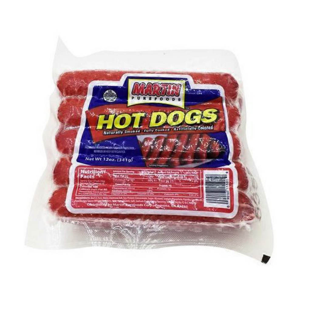 MARTIN Purefoods Hotdogs (REGULAR) 12oz (341g)