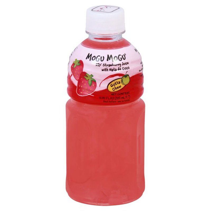 Mogu Mogu Strawberry Juice with Nata 10.82oz (320ml)