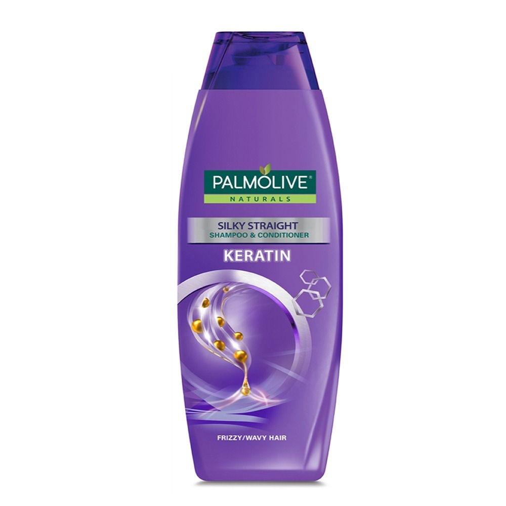 Palmolive Naturals Shampoo+Conditioner Silky Straight Keratin 180ml