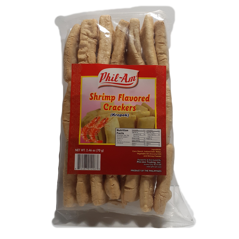 Phil-Am Shrimp Flavored Crackers (Kropek) 2.46oz (70g)