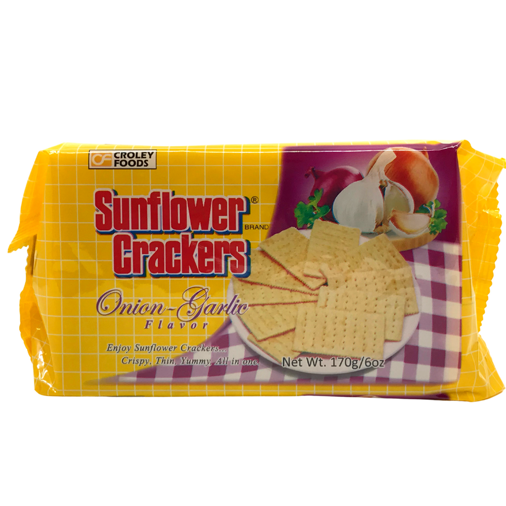 Croley Foods Sunflower Crackers ONION-GARLIC (POUCH) 170g