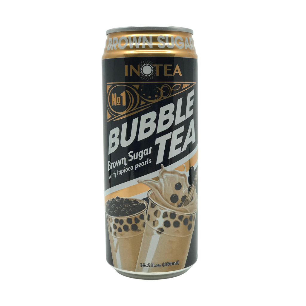 Inotea Bubble Tea (BROWN SUGAR) w/ Tapioca Pearls 16.6oz (490ml)