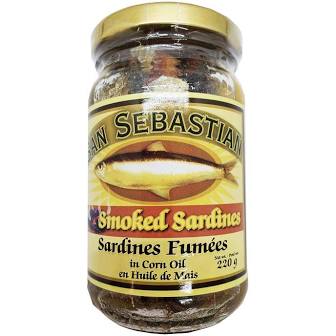 San Sebastian SMOKED Sardines in Corn Oil 220g